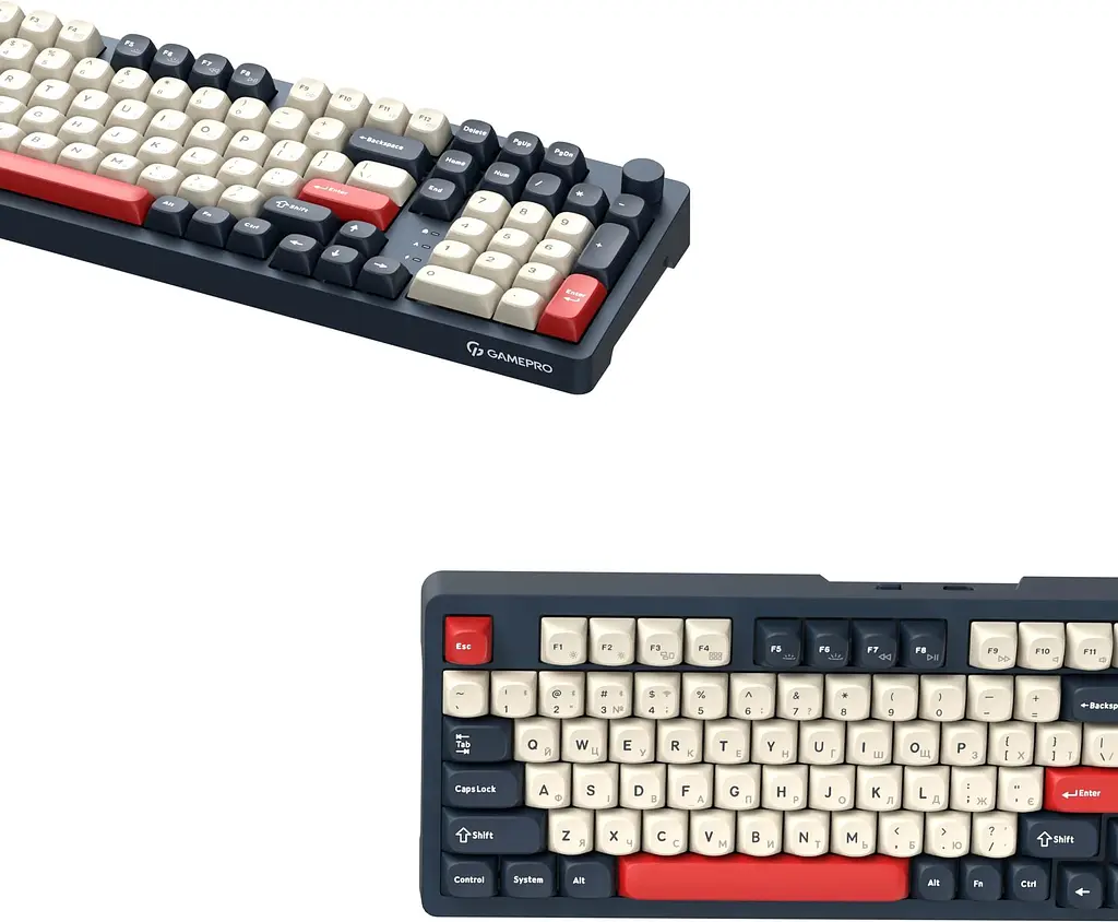 Клавіатура бездротова GamePro Asgard Drakkar Keychron Super Red Switch Blue (MK305BL) - фото 4