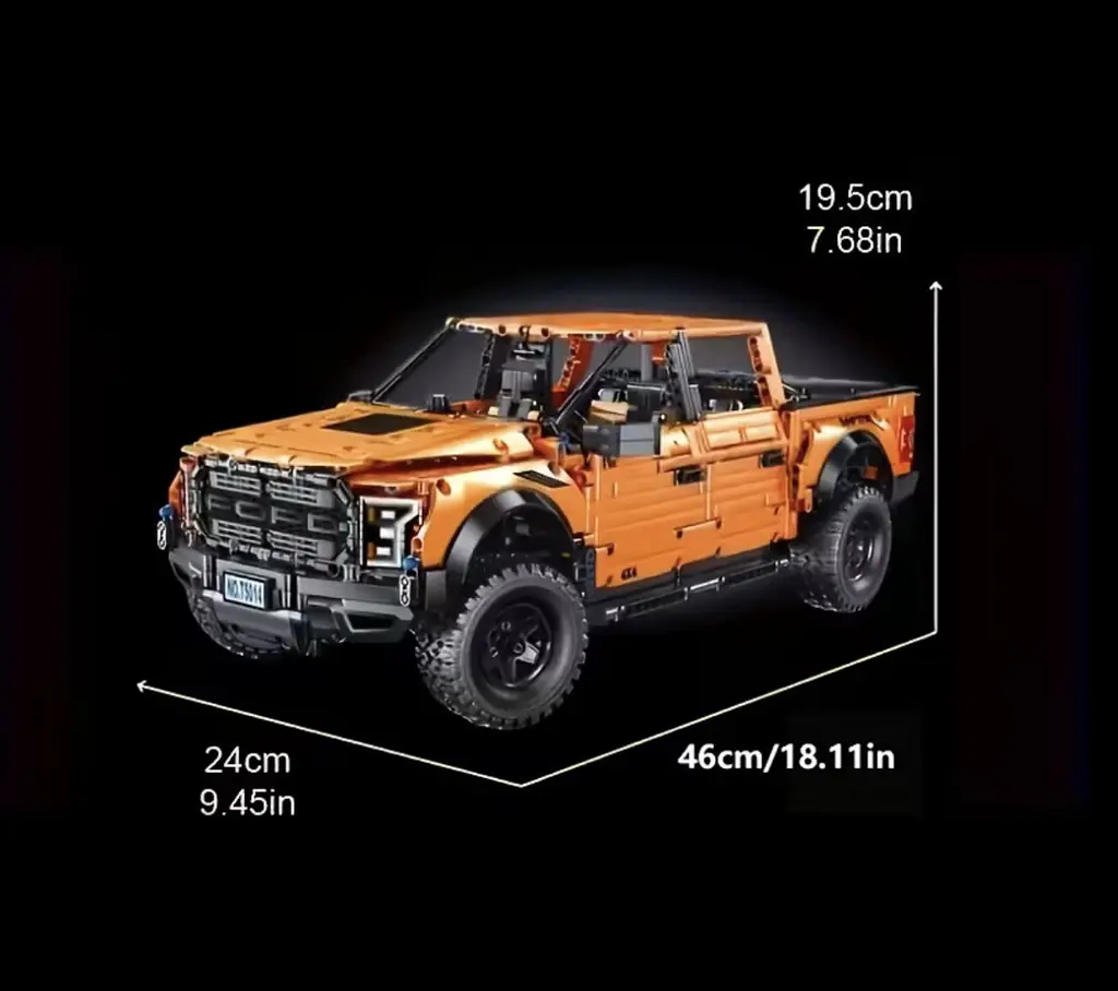 Конструктор Технік Позашляховик Пікап Technic, 1480 деталей — Помаранчевий джип 4х4 - фото 2