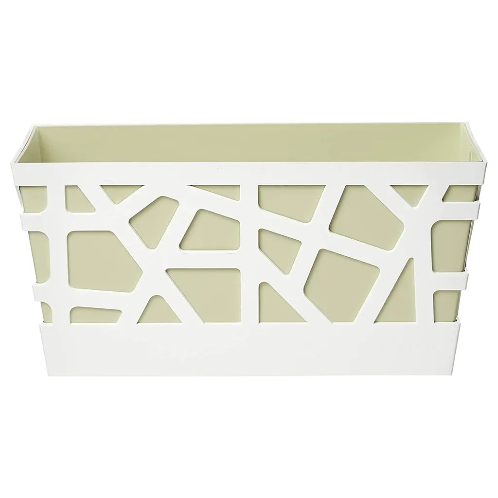 Вазон Idel Flowerbox, 40 см, фісташковий з білим (730041) - фото 2