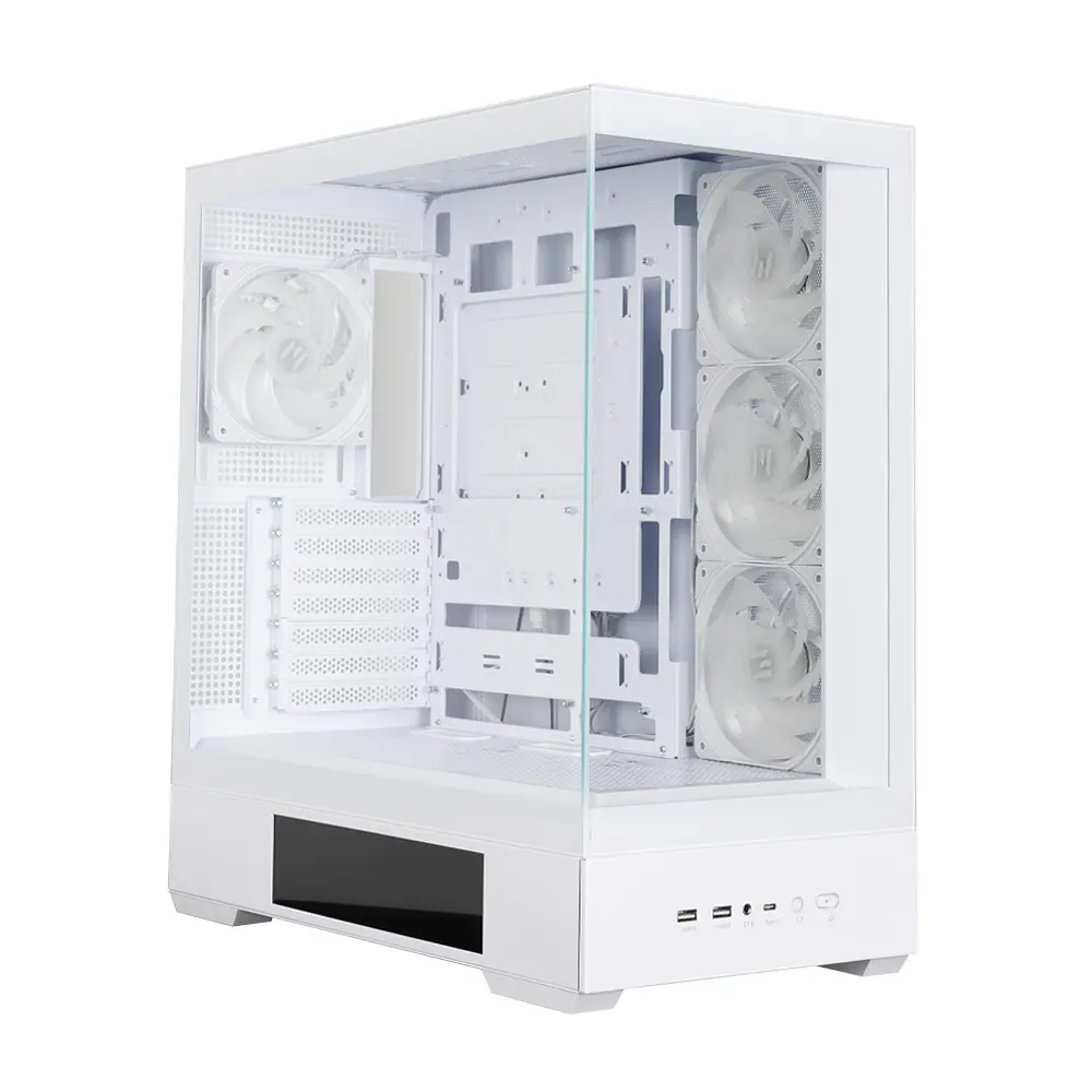 Zalman Корпус P40 DS без БЖ, 2xUSB3.0, 1x Type C, 3x120мм ARGB Reverse, 1x120мм ARGB, VGA 420мм, LCS ready, TG Side/Front Panel, Display, ATX, білий - фото 2