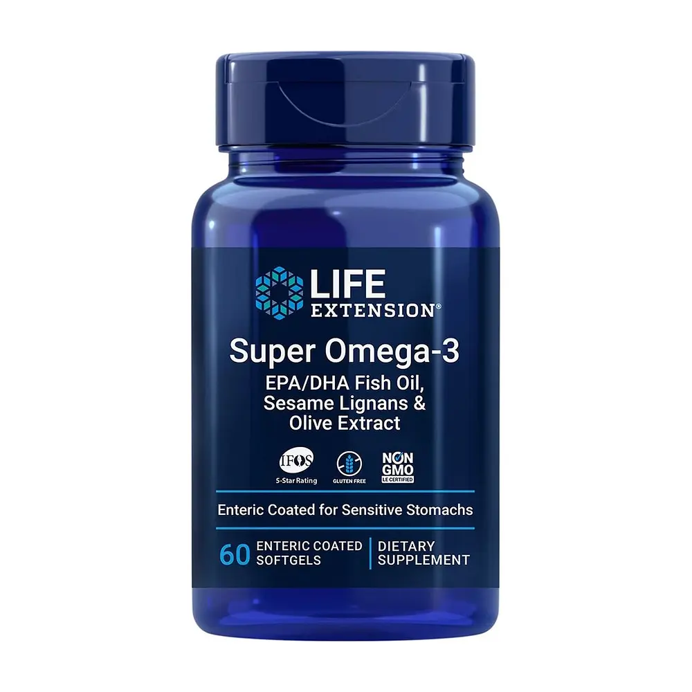 Жирні кислоти Super Omega-3 Enteric Coated, 60 капсул Life Extension fit0013115 - фото 2