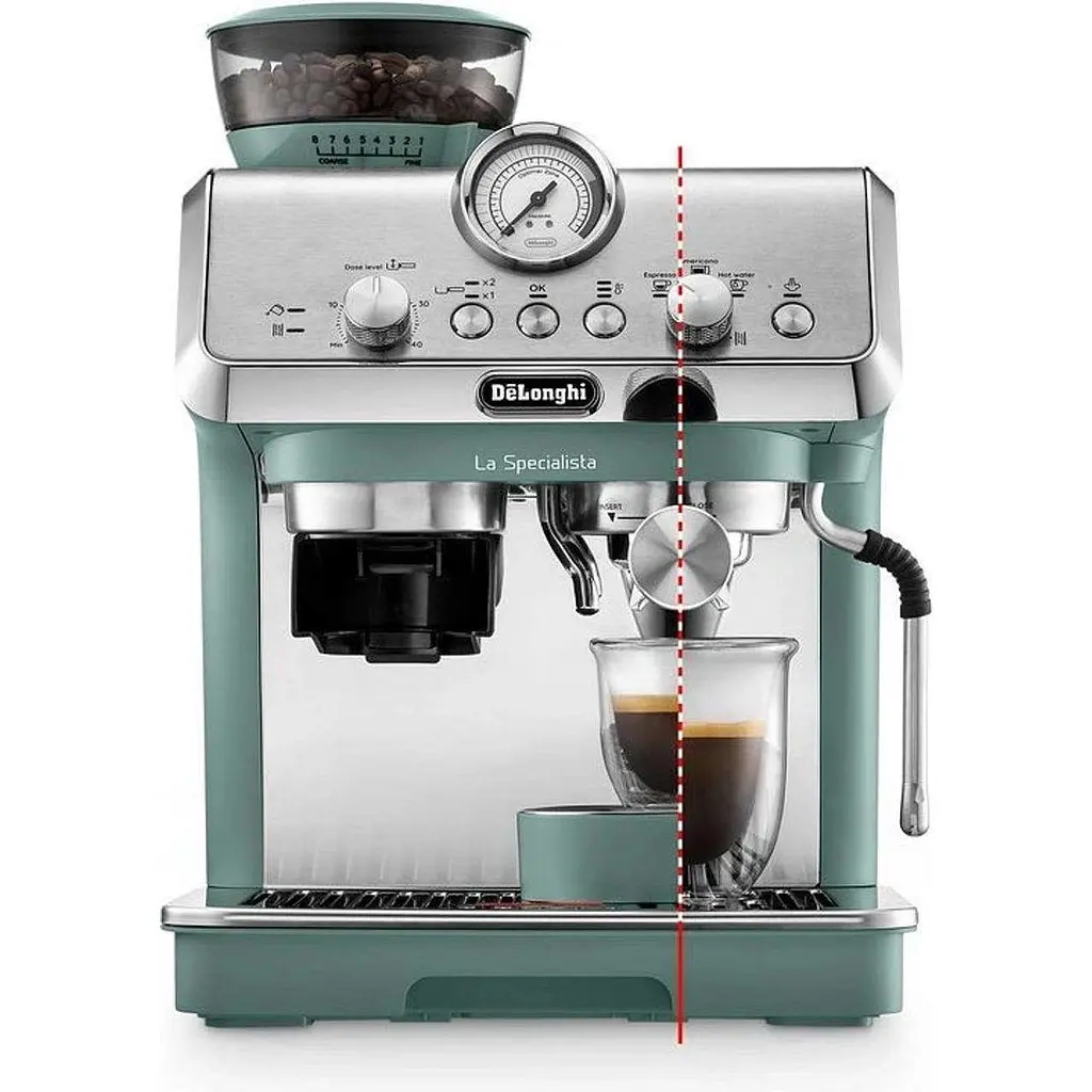 Ріжкова кавоварка еспресо DeLonghi La Specialista Arte EC9155.GR Green - фото 3