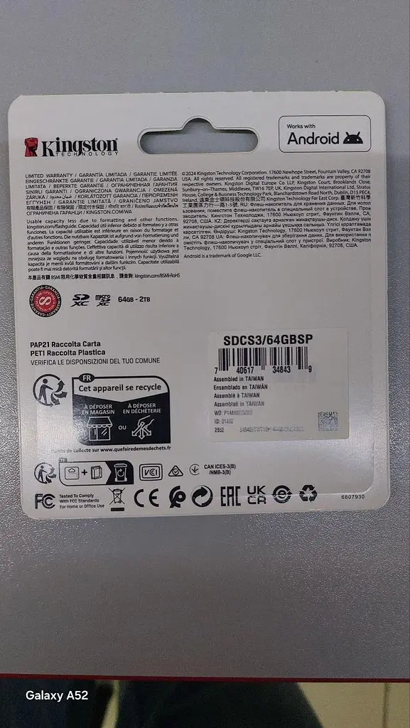 Картка пам'яті microSDXC — Kingston 64 GB Canvas Select Plus Gen3 A1 (SDCS3/64GBSP) - фото 5