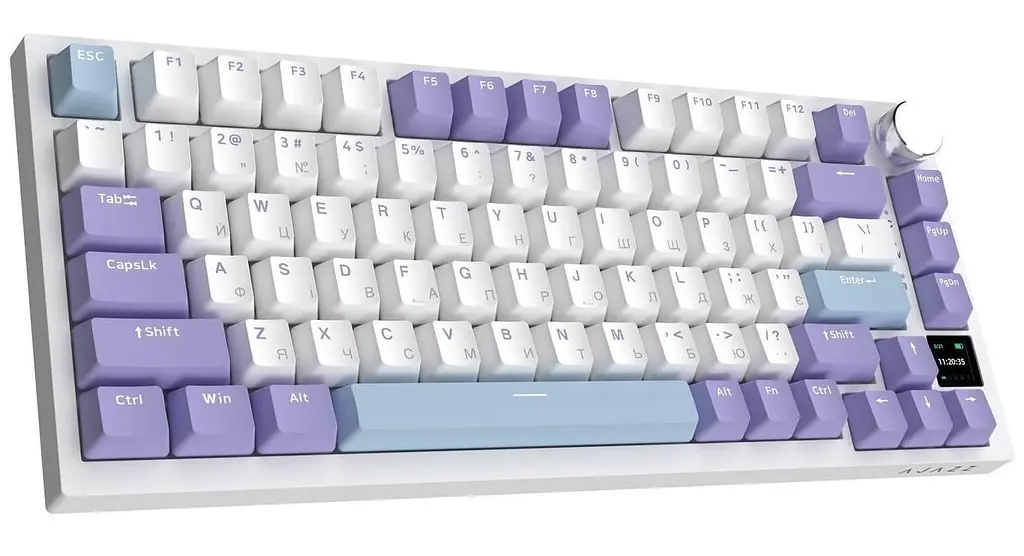 Клавіатура Ajazz AK820 PRO 75% Exploded Flying Fish Switch White RGB (AK820PRO-FF-PWB) - фото 3