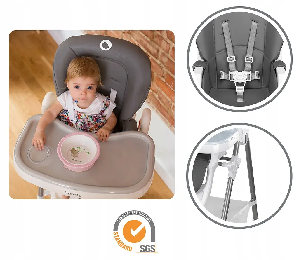 Стільчик для годування Lionelo Linn Plus Grey - фото 4