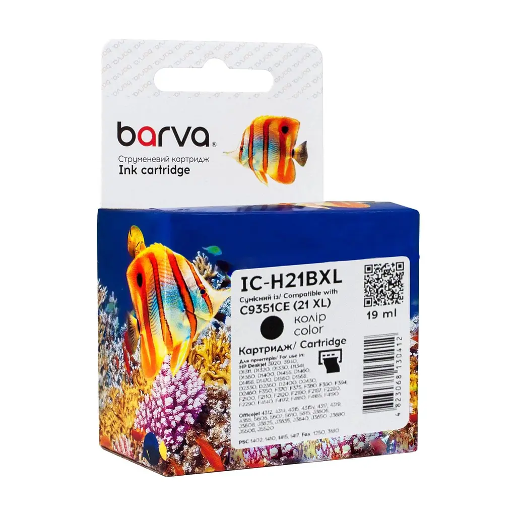 Картридж Barva HP 21XL (C9351AE/C9351CE) 475c, black (IC-H21BXL)