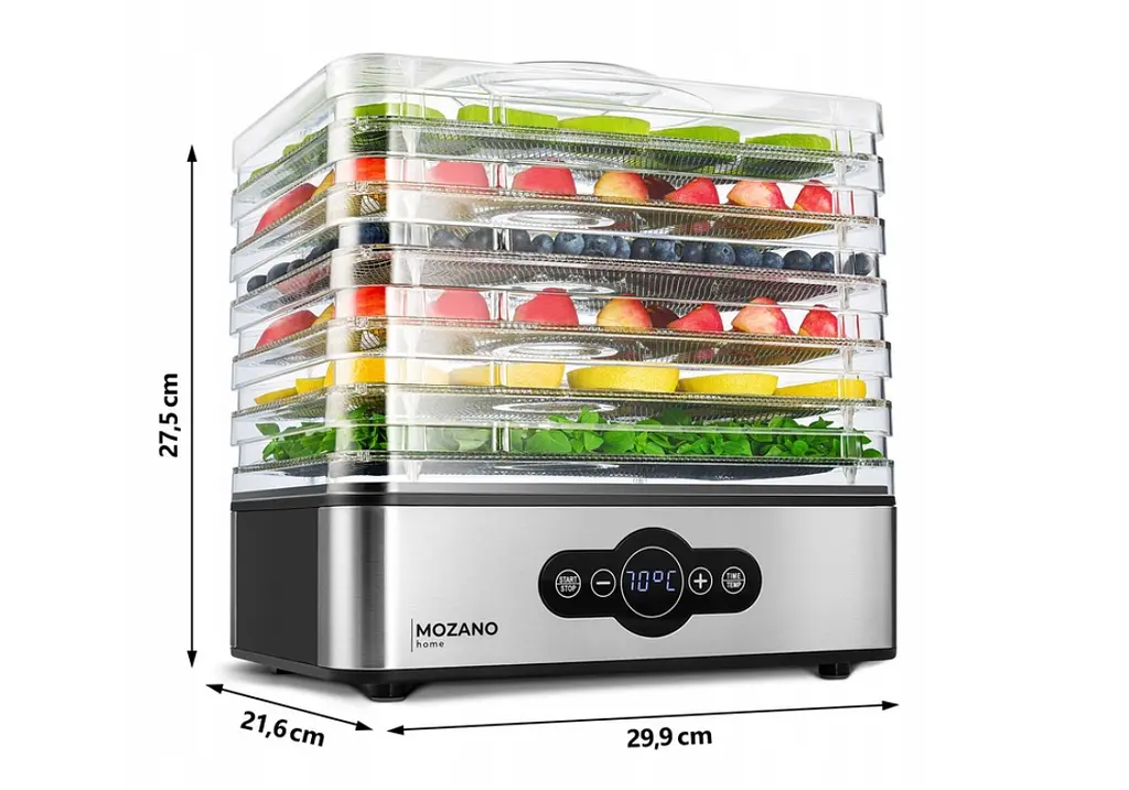 Сушарка дегідратор для харчових продуктів грибів і фруктів Mozano Dehydrator 400 Вт - фото 9
