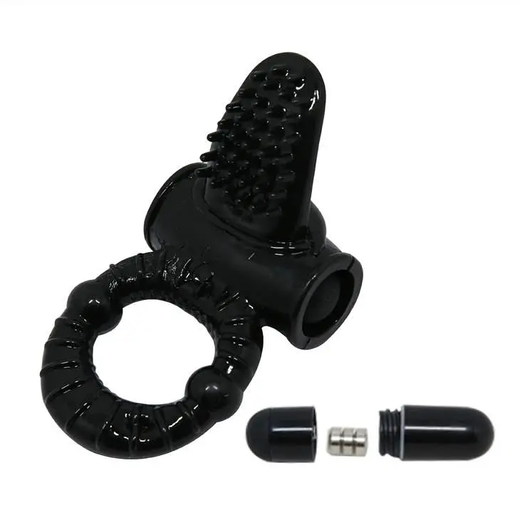 Ерекційне кільце Baile Sweet Vibration Ring, 10 см (чорний) - фото 4