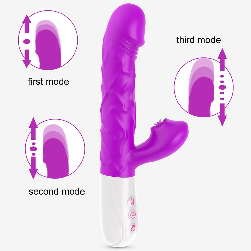 Вібромасажер SiliconeTongue Vibrator, USB 10 Function Boss Series 63-00064 100165 - фото 8