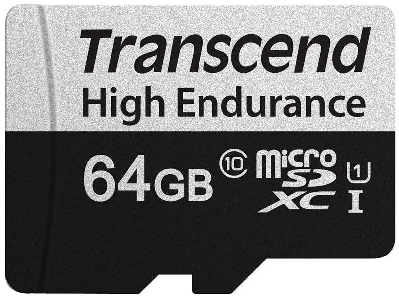 Карта памяти Transcend 350V High Endurance microSDXC UHS-I+SD Adapter 64 GB (TS64GUSD350V) - фото 3