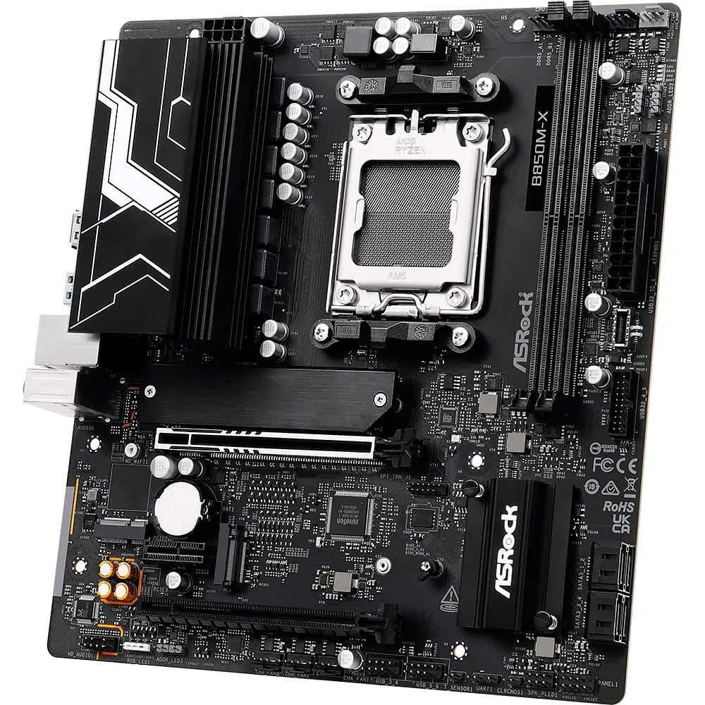 Материнська плата AsRock B850M-X R2.0 (B850M-X R2.0) (Socket AM5, AMD B850, Micro-ATX) - фото 2