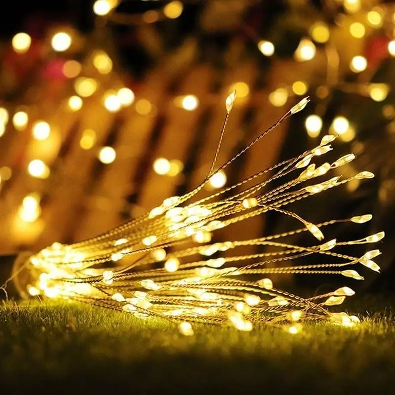 Гірлянда штора Fire Work 450 led, 5 гілок, бахрома, світлодіодна - фото 5
