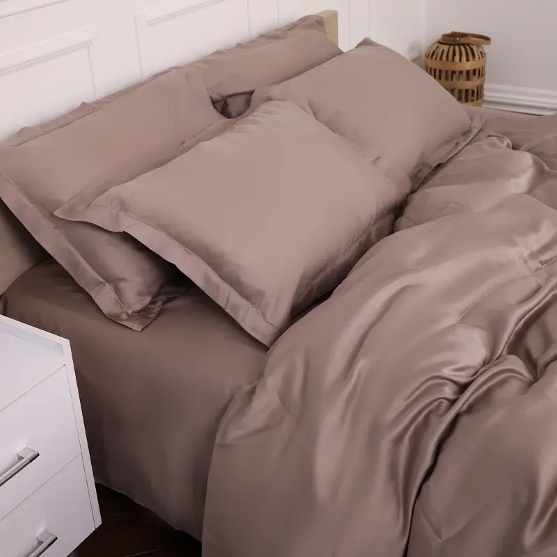 Комплект постельного белья MirSon Tencel №08 Beige 160х220 см (2200009637124) - фото 9