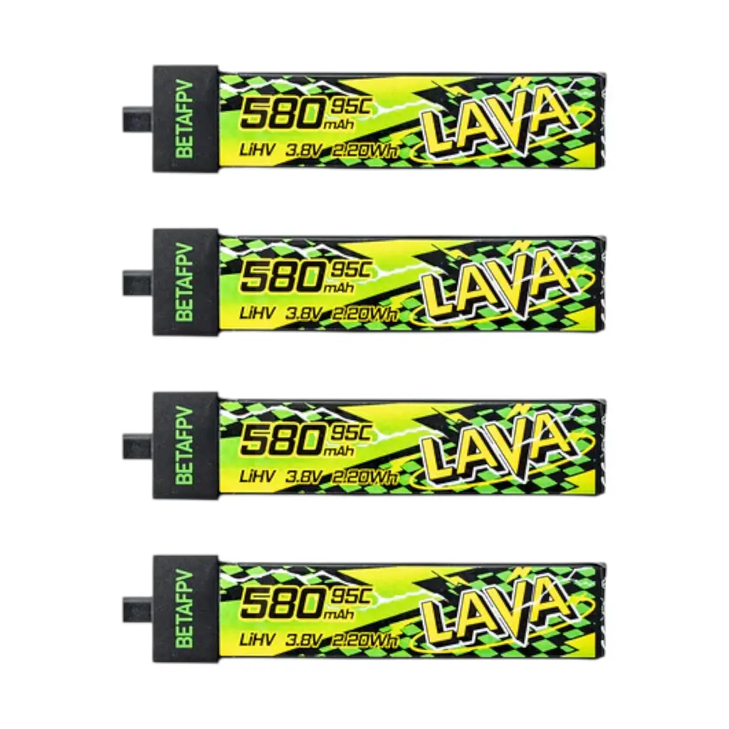Акумулятор BetaFPV LAVA II 1S Battery 580mAh (4PCS) 95C із конектором BT2.0 - фото 4