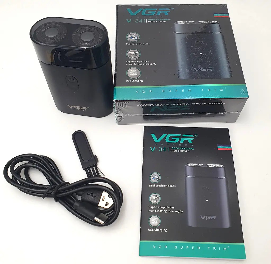 Акумуляторна міні бритва епілятор дорожня USB електробритва бездротова роторна 5W VGR V-341 - фото 2
