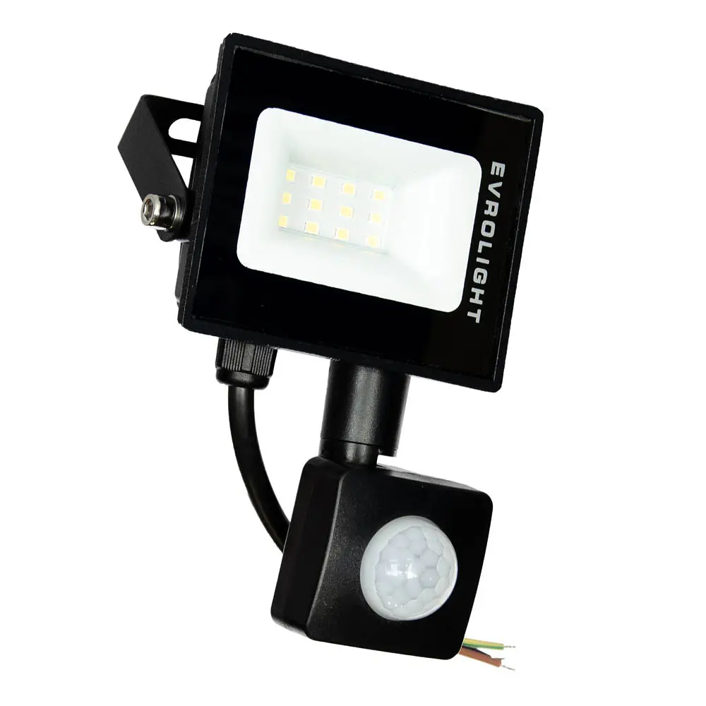 Прожектор светодиодный Evrolight FM-01D-10 с датчиком движения 10 W 6400 К (57039) - фото 2