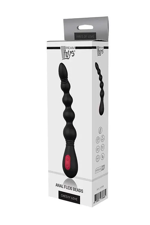 Вібростимулятор Cheeky Love Anal Flexi Beads 21 см (чорний) - фото 2