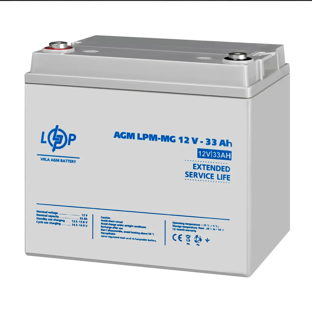 Аккумулятор мультигелевый LPM-MG 12V - 33 Ah - фото 4