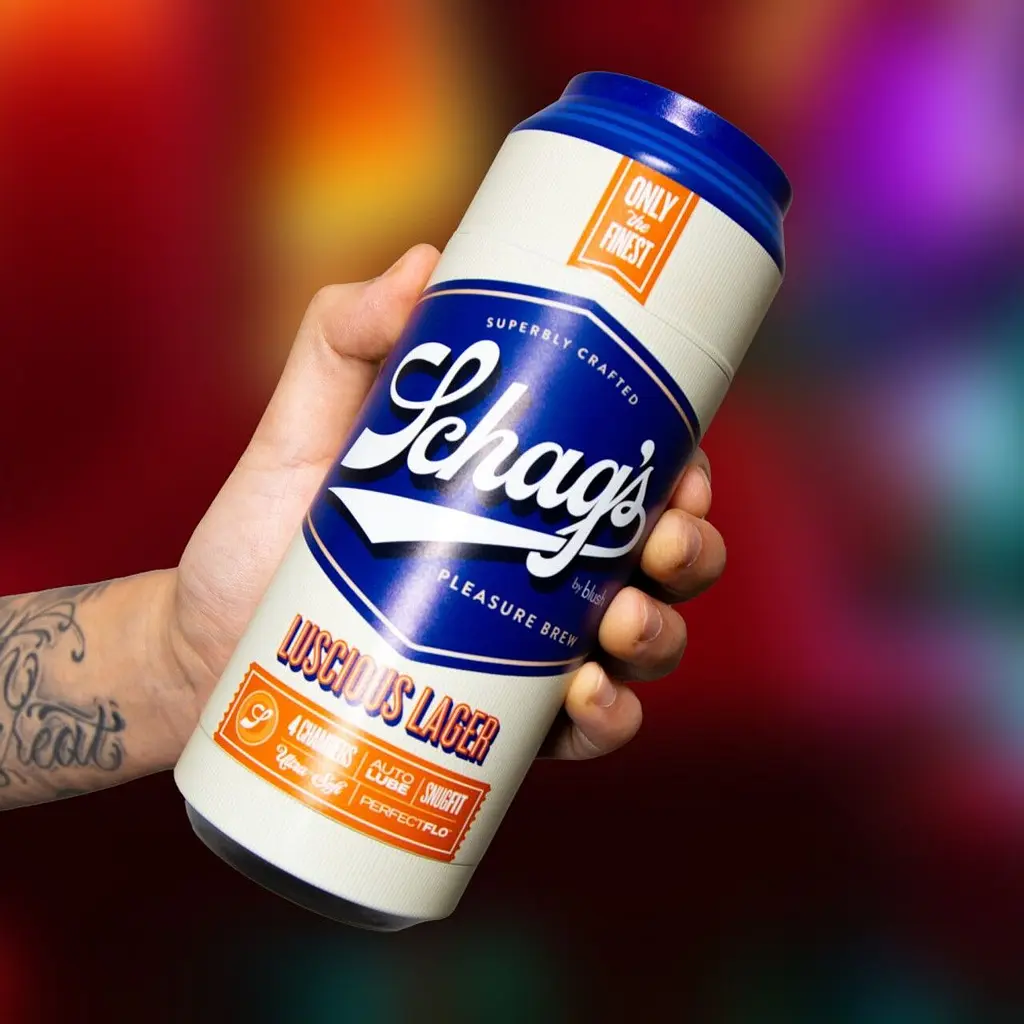 Мастурбатор - банка пива Blush Schag's Luscious Lager Masturbator Frosted, самозмащуваний, вакуум - фото 7