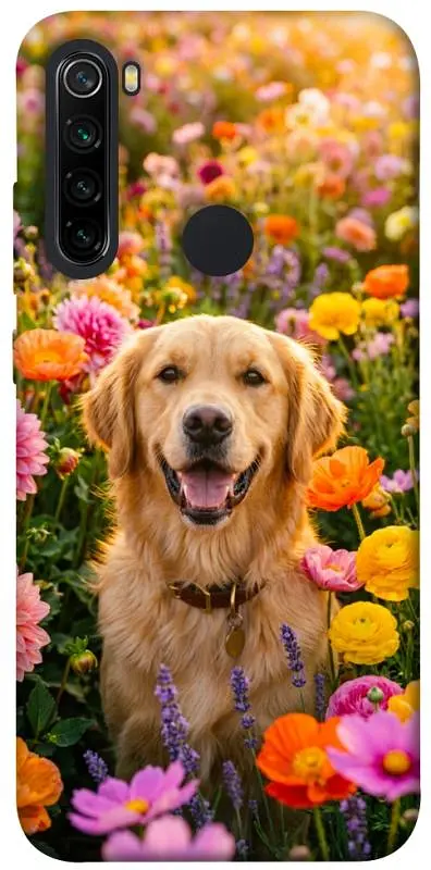 TPU чохол Demsky Flowery labrador для Xiaomi Redmi Note 8