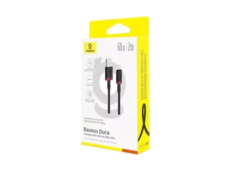 Кабель USB Type-C BASEUS USB-Type-C 60W 2m (P10377802U01-03) червоно-чорний - фото 5