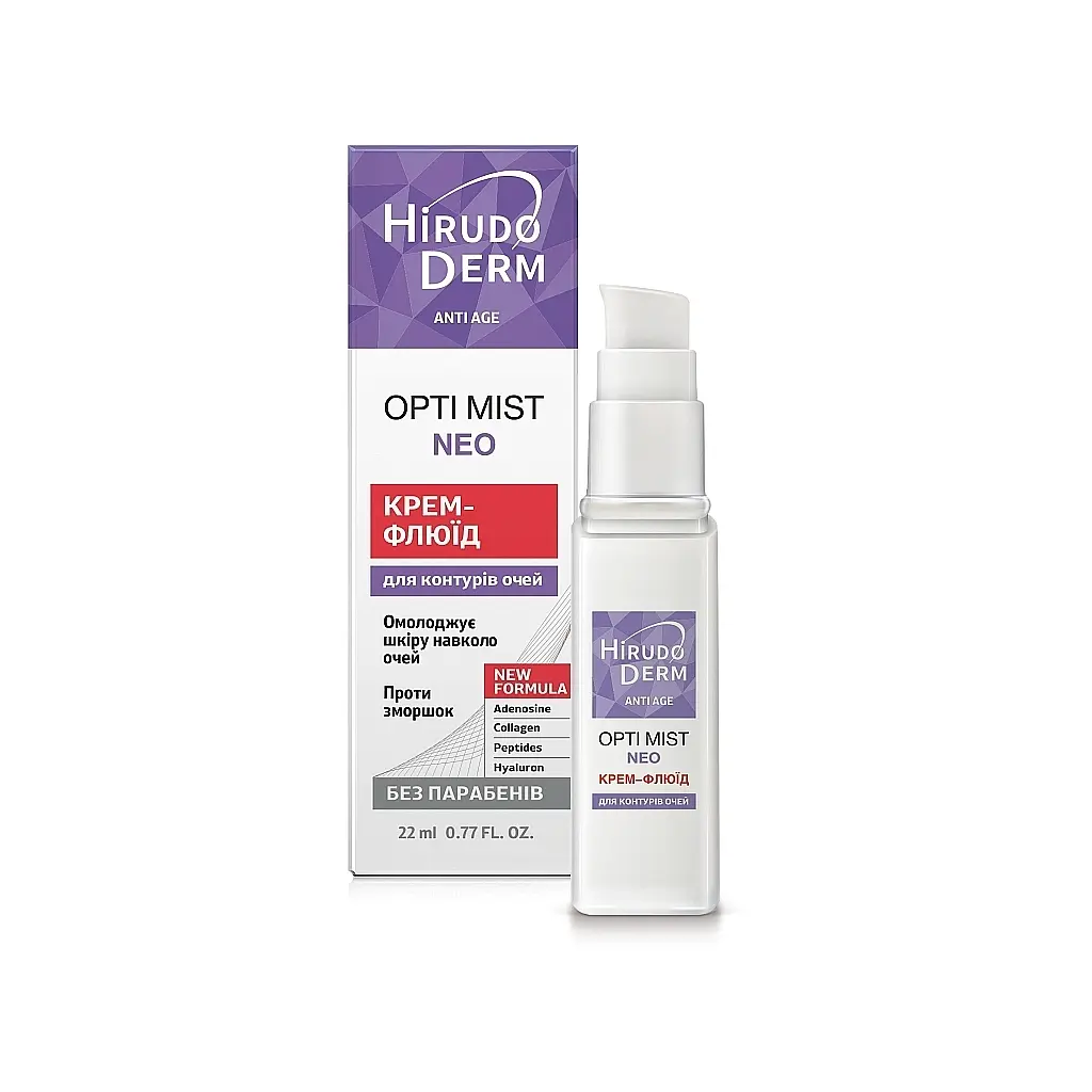 Крем для шкіри навколо очей Біокон Hirudo Derm Anti Age Opti Mist Neo Для контурів очей 22 мл (4820008319128)