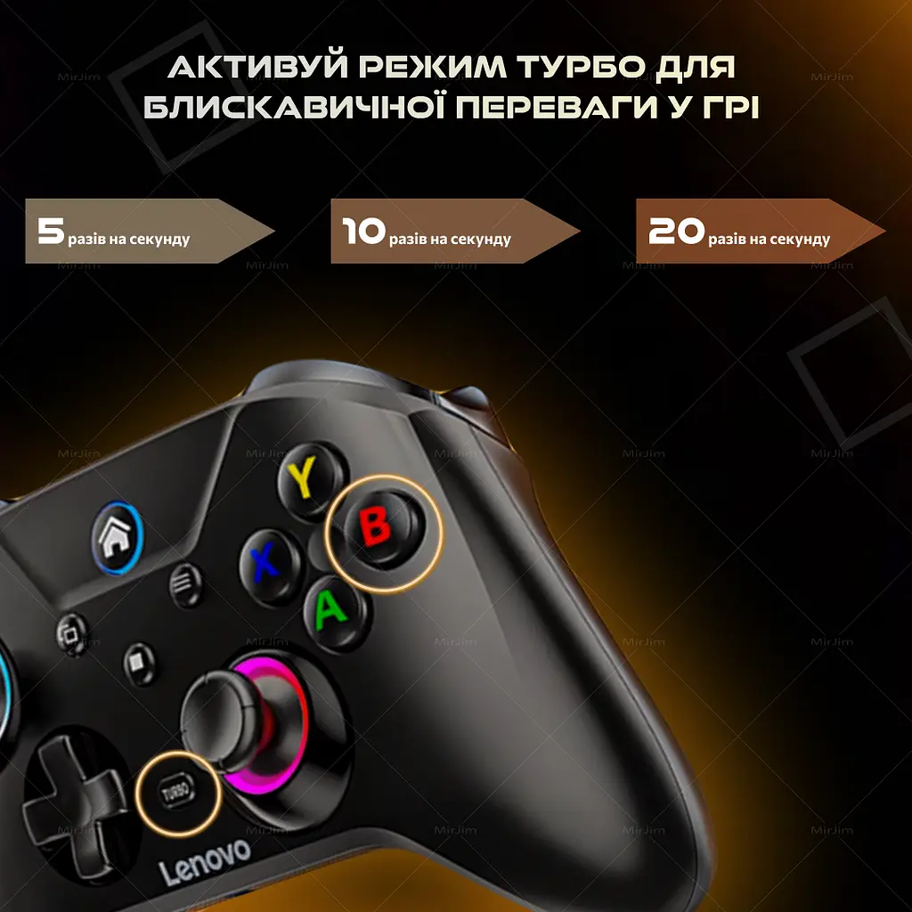 Геймпад бездротовий контролер Lenovo S02 для Nintendo Switch OLED, Switch Lite, PC, Mobile - фото 5