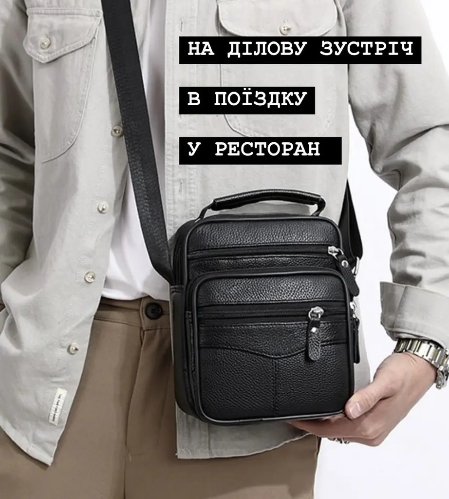 Чоловіча сумка барсетка 17x21x9, шкіряна сумочка планшет Tiding Bag 75003 чорна 170 - фото 7
