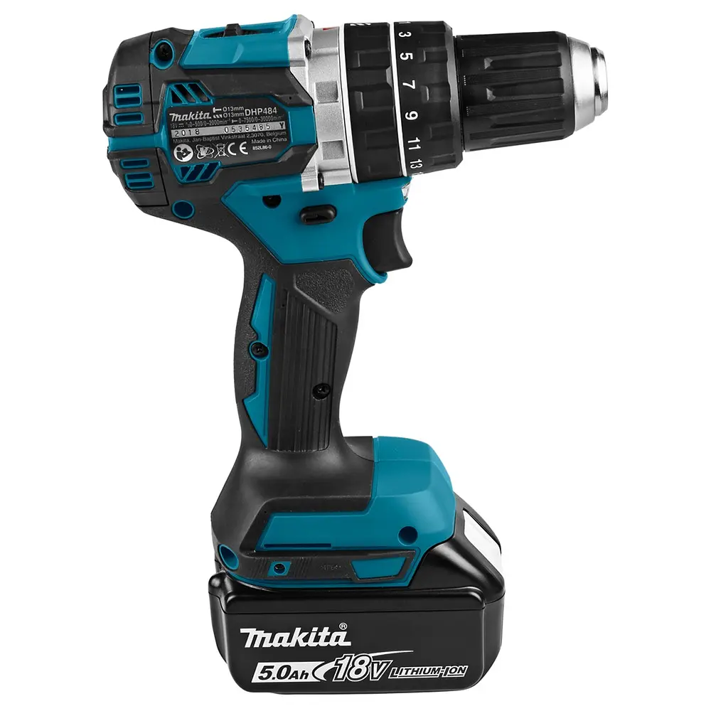 Шурупокрут-дриль акумуляторний Makita DHP484RTE (54 Нм, 1.5-13 мм, BL, LXT) - фото 5