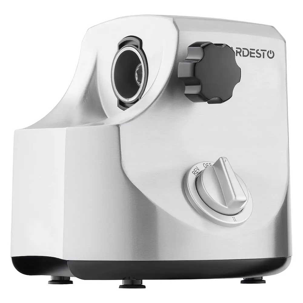 М'ясорубка Ardesto MGA-3000W, Inox, 3000Вт, 4 диски, соковижималка для томатів та ягід, насадки домашніх ковбасок та кеббе, реверс, 2.6кг/хв - фото 3