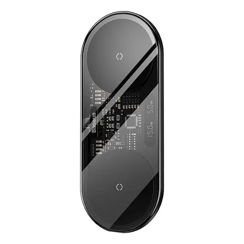 Беспроводной ЗП Baseus Digital LED Display 2in1 Wireless Charger 20W черный WXSX010101 - фото 7