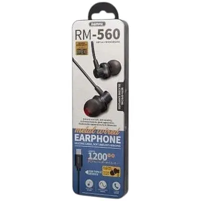 Навушники металеві Type-C - Remax Metal Wired Earphone RM-560 сріблясті - фото 3