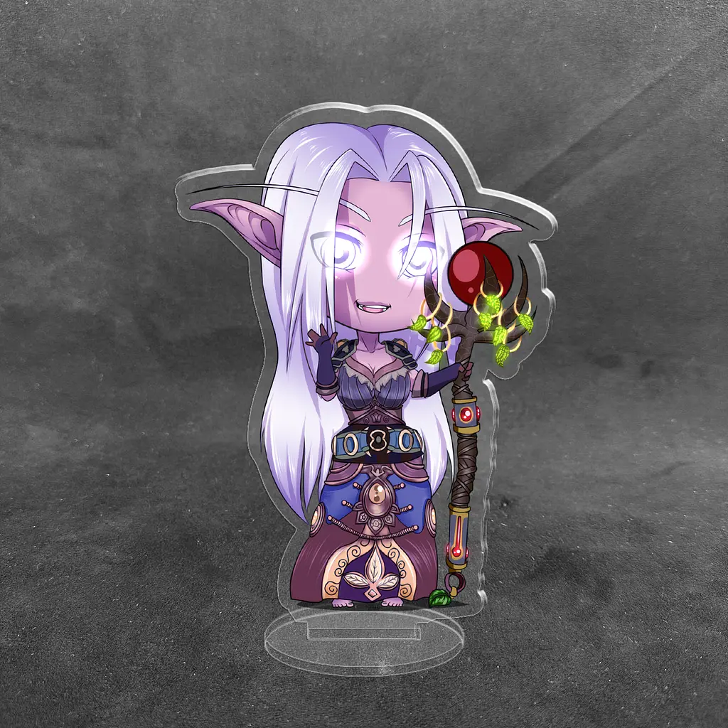 Акрилова колекційна фігурка World of Warcraft Чібі Chibi Нічна ельфійка 10 см