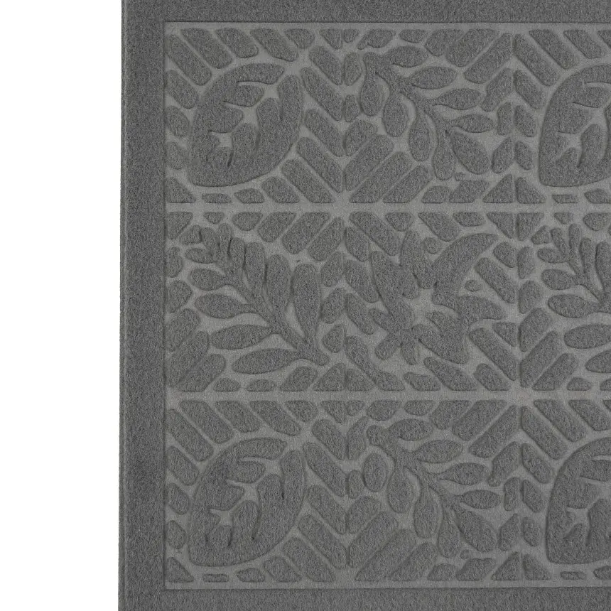 Килимок придверний Eco Fabric Листя без кромки сірий 40 х 60 см (4060-007) - фото 6