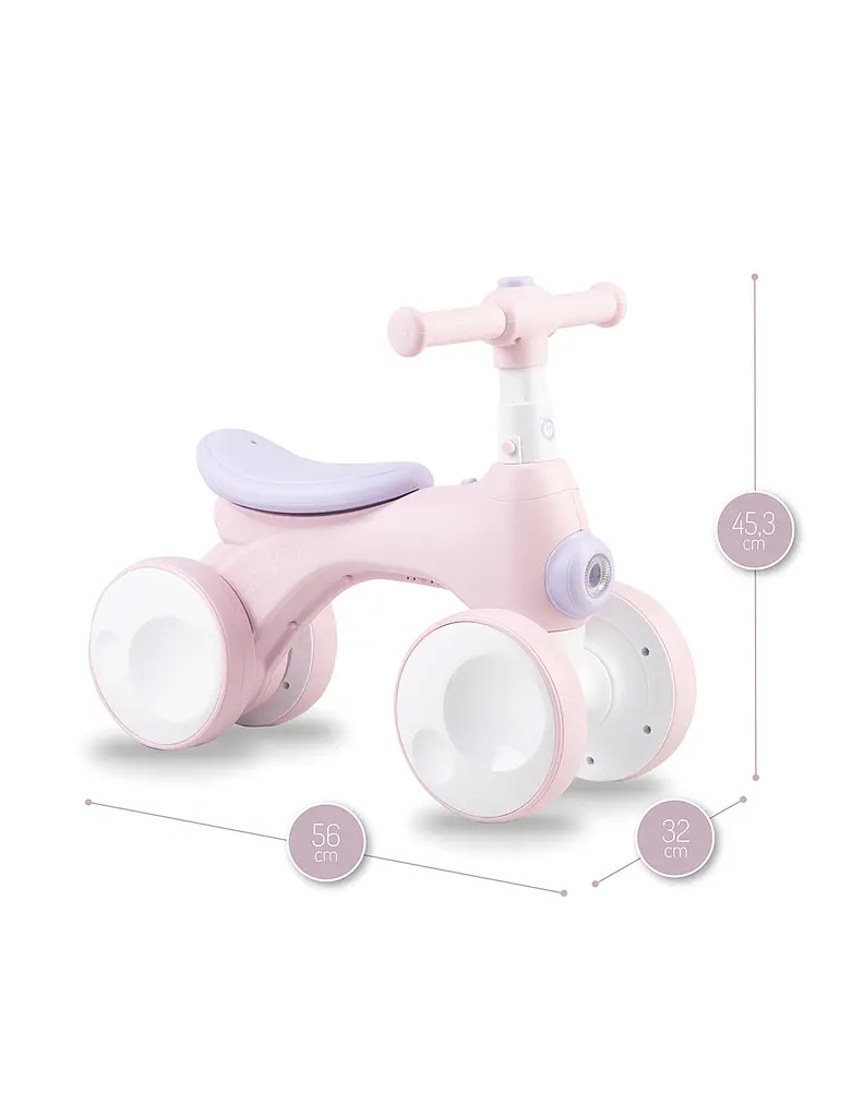 Беговел MoMi Tobis Pink со светом и мыльными пузырями - фото 6