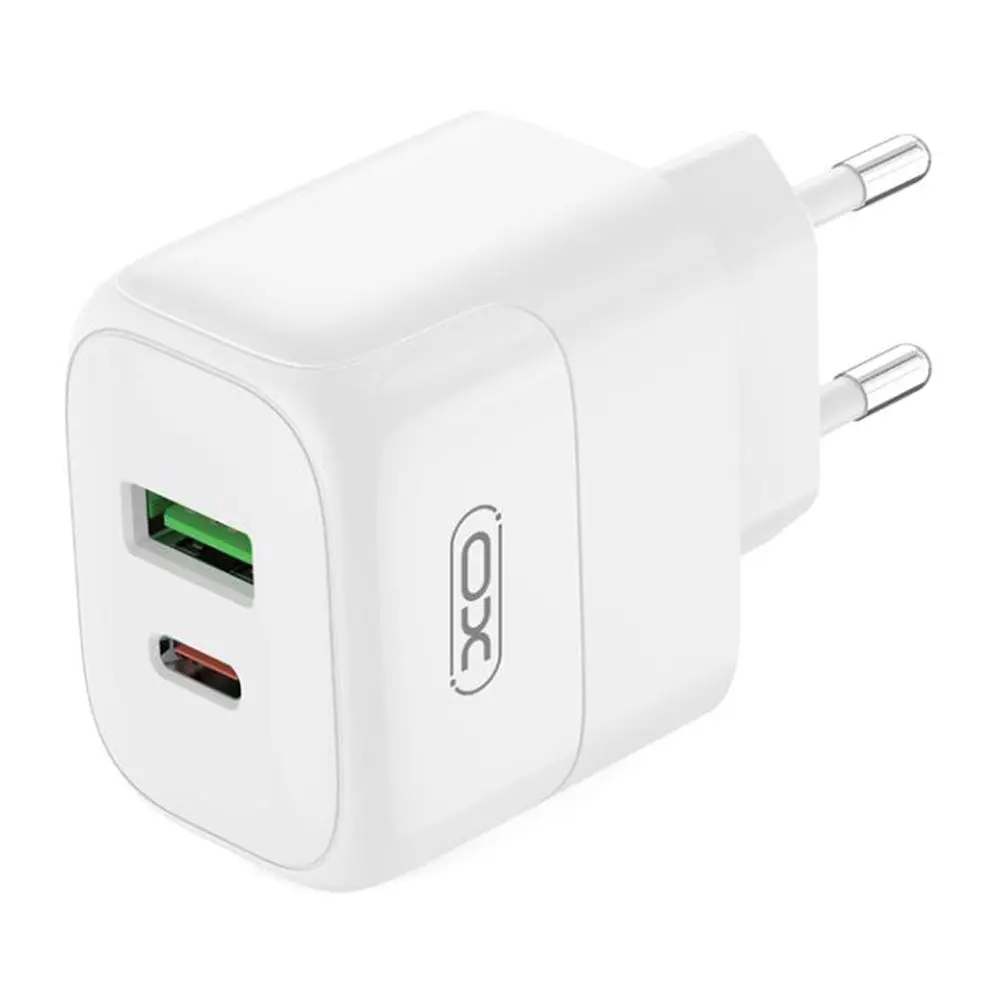 Мережевий зарядний пристрій XO L137 1USB-C/1USB PD/QC 20W Type-C to Type-C 1м White (37793_3664782) - фото 4
