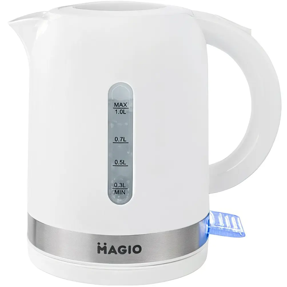 Електрочайник Magio МG-110 1 л 1360 Вт диск білий - фото 2
