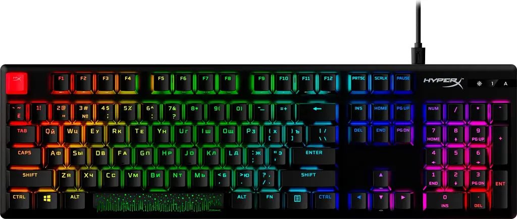 Клавіатура HyperX Alloy Origins PBT HX Aqua [639N5AA] [82132] - фото 2