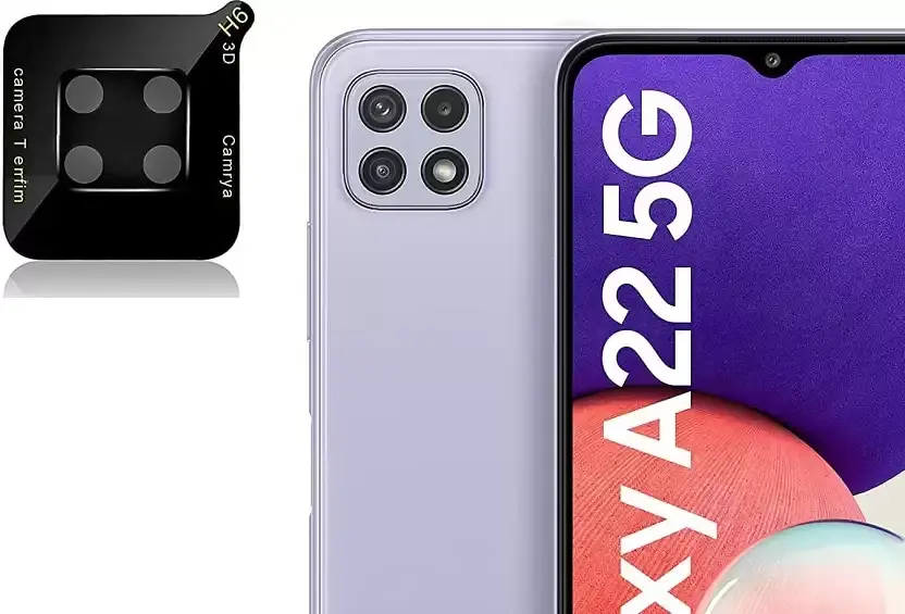 Захисне скло на камеру DK 3D Color Glass для Samsung Galaxy A22 5G A226 black - фото 2