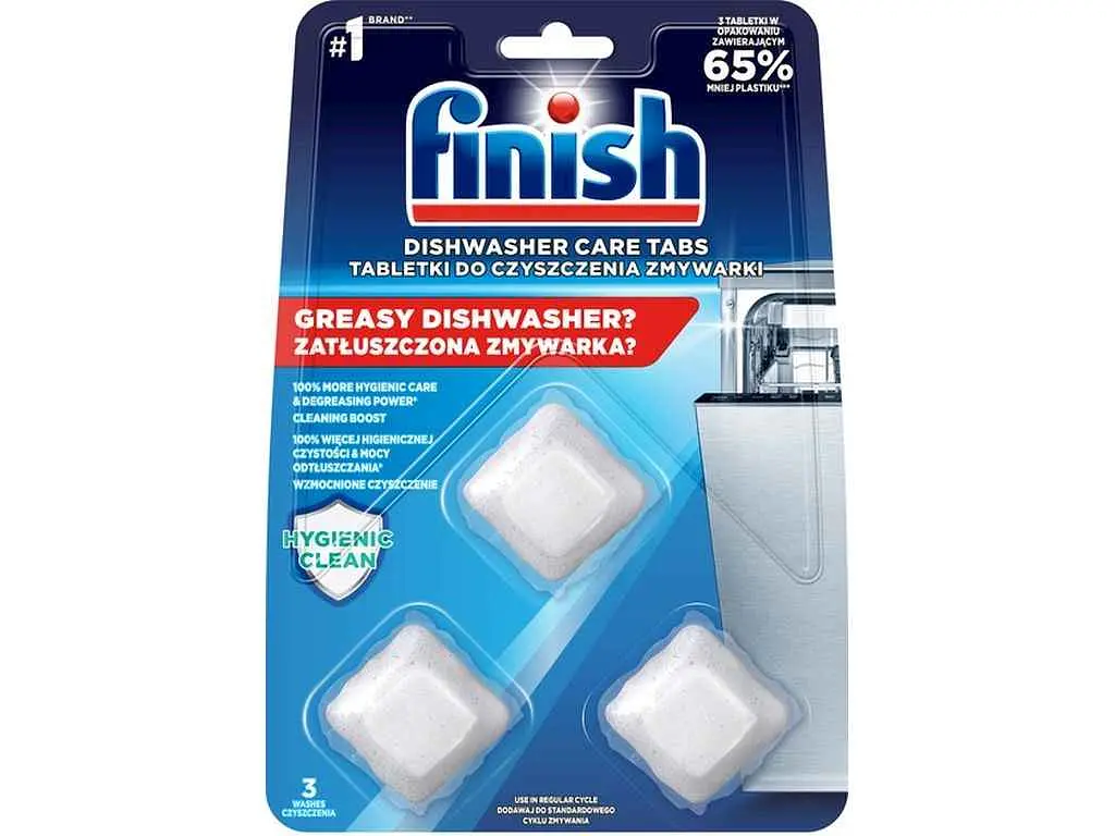 Засіб чистячий для посудомийних машин FINISH 3шт Dishwasher Cleaner