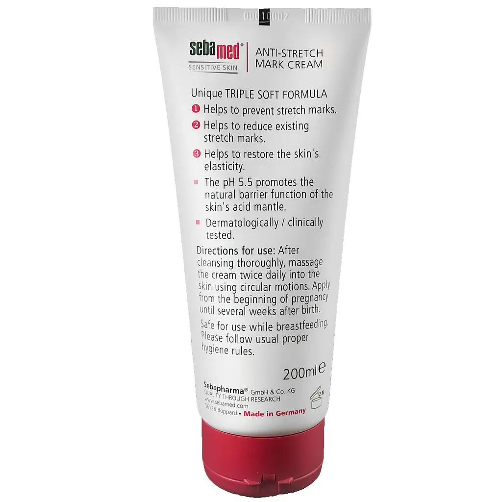 Крем Sebamed Sensitive Skin для чутливої шкіри тіла проти розтяжок, 200 мл - фото 2
