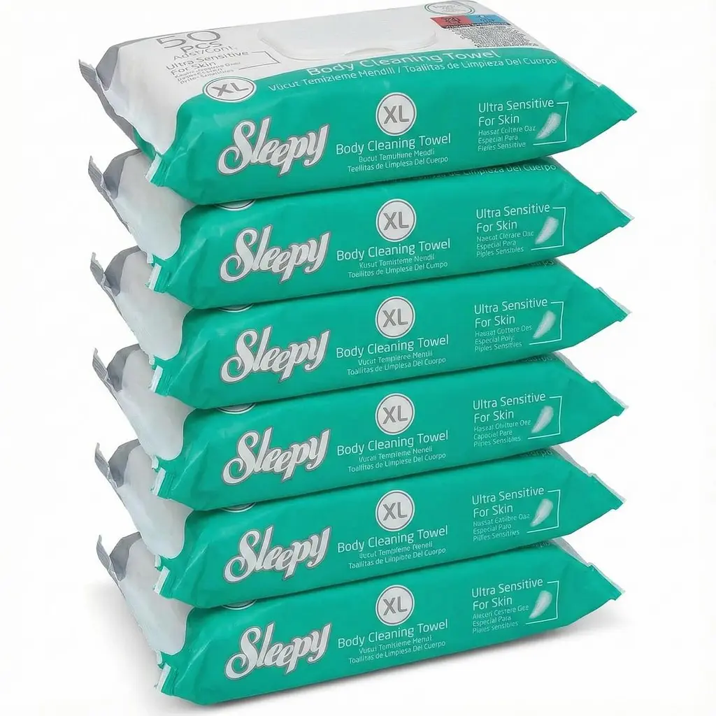 Вологі рушники для тіла Sleepy Adult Towels 50 шт. 6 упаковок - фото 2