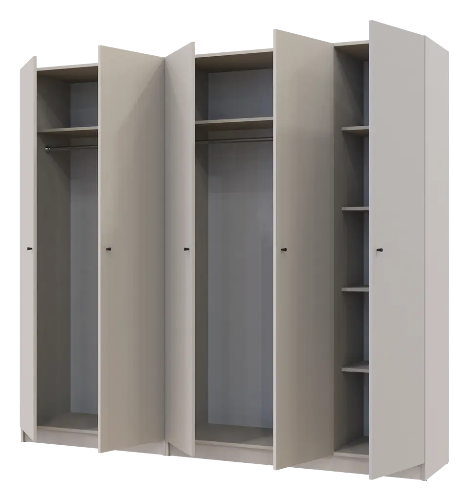 Шафа для одягу комплект Промо Кашемір 2+3 ДСП 225х48х204 (80737673) - фото 4