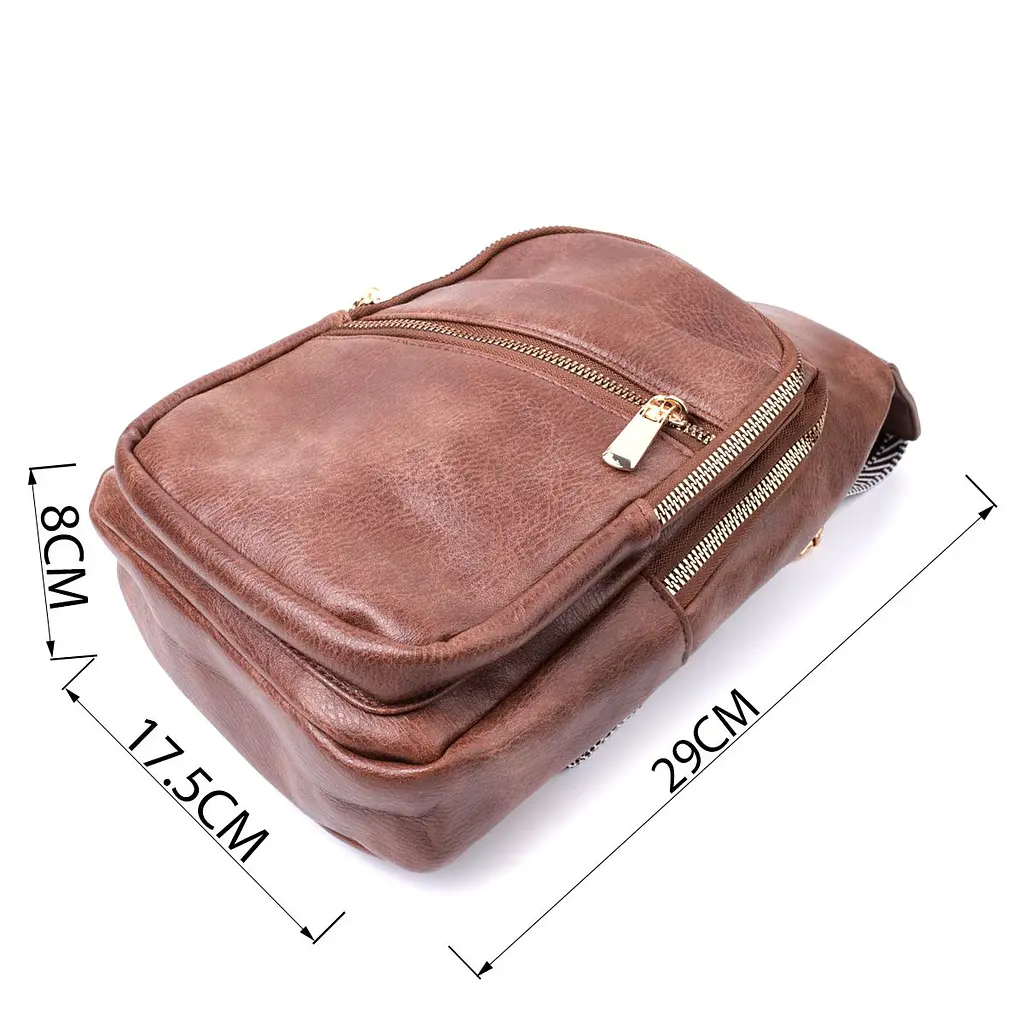 Модна жіноча сумка з однією лямкою через плече з екошкіри Vintage 22760 коричнева - фото 7