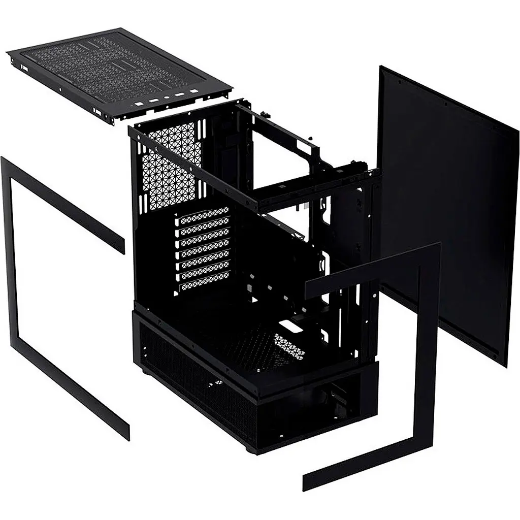 Корпус 1stPlayer Mi7-A-2F2R-1F2 Black [101546] - фото 6