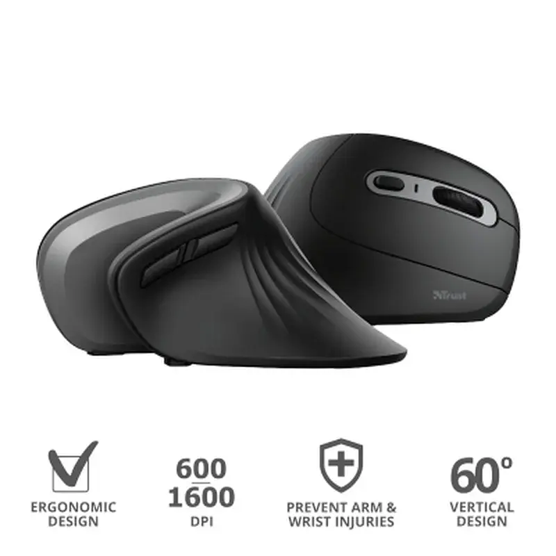 Мишка Trust Verro Ergonomic Wireless Black (23507) - фото 9