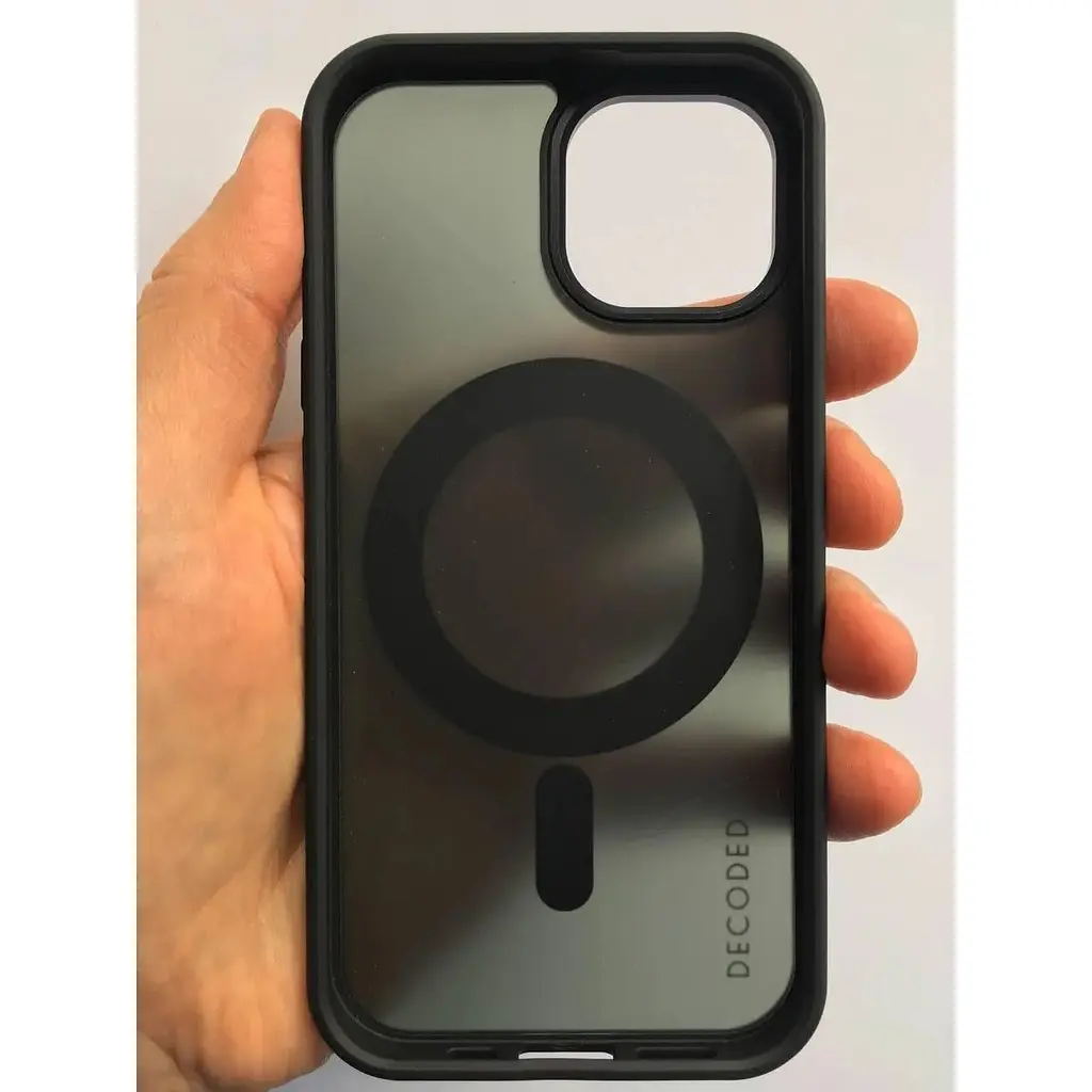 Чехол Decoded Grip MagSafe Case для Apple iPhone 15 (6.1") Clear Black - фото 8