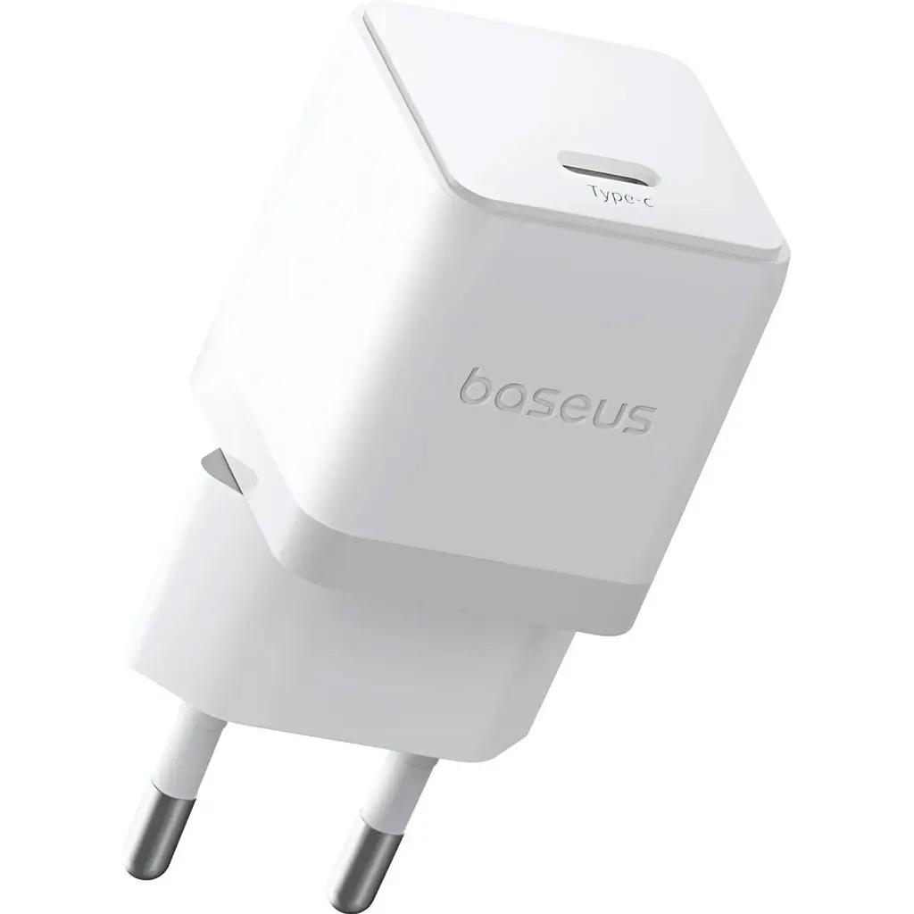 Мережевий зарядний пристрій Baseus Palm Fast Charger USB-C 30W + Cable USB-C to USB-C 60W 1m Moon White (P10111605213-01) [172514] - фото 4