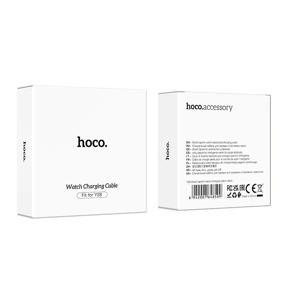Магнитный USB кабель для зарядки смарт часов Hoco Y28 60 см Black (37047_3610139) - фото 3