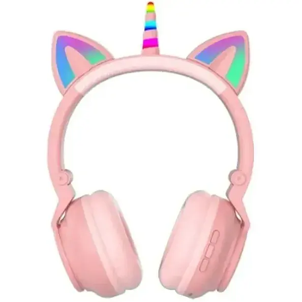 Навушники Unicorn Bluetooth Stereo STN-27 LED pink - фото 2